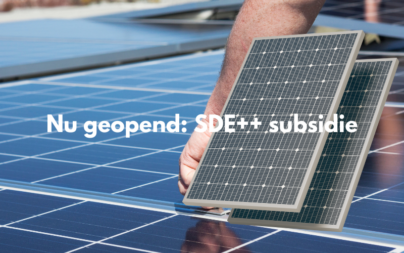 Nu geopend: SDE++ subsidie